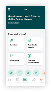 Acesse a área de Consultas no aplicativo Unimed-BH.